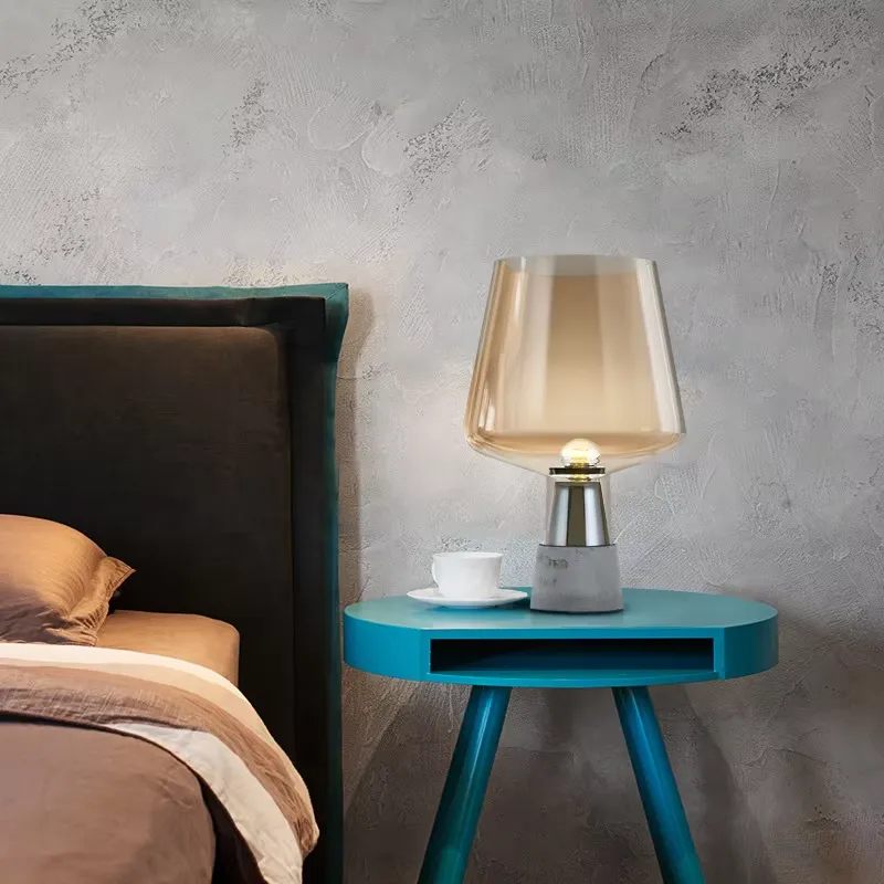 Nordic Creative Simple Cement  - огляд і ціна Glass Bed