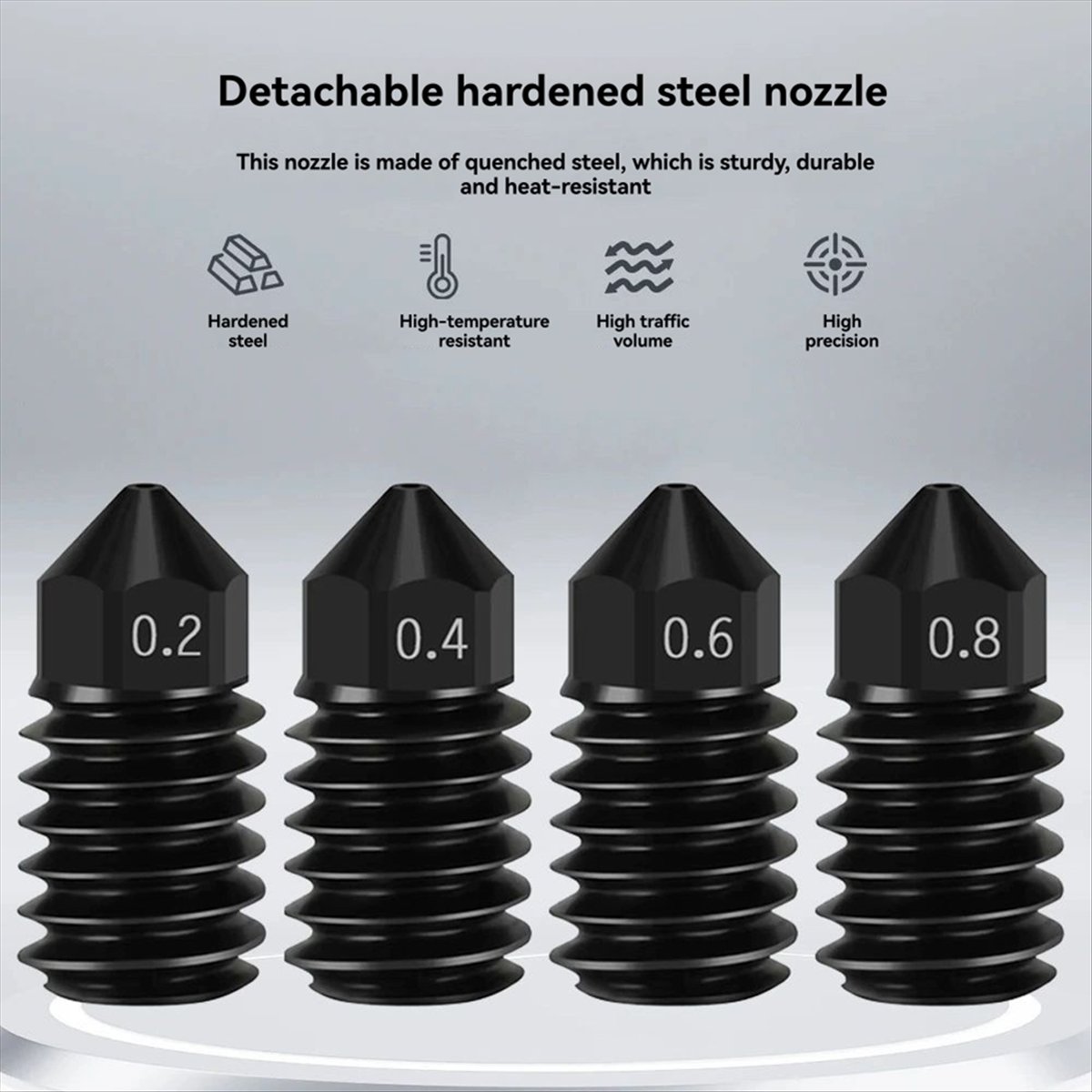 SWXF For A1 Nozzle Hardened St - огляд і ціна Hotend 0.4Mm