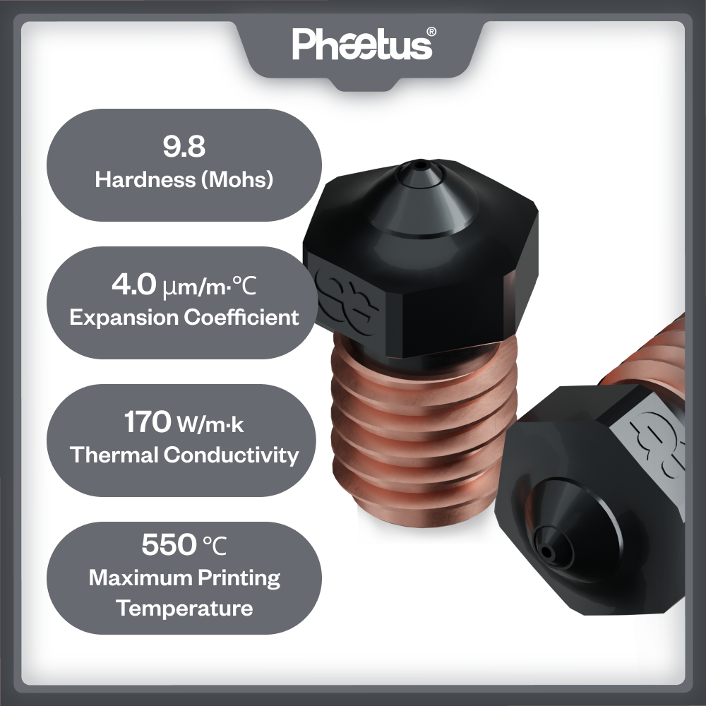Phaetus Silicon Carbide V6 Noz - огляд і ціна Nozzle Tungsten