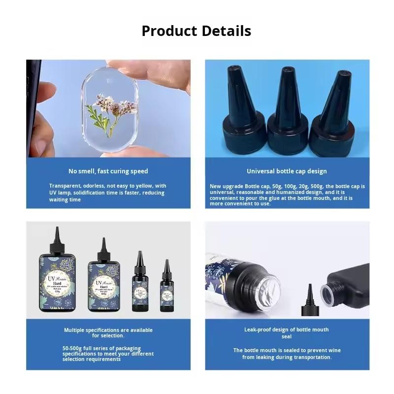 1/2Pcs Crystal Clear Hard UV R - огляд і ціна Uv Resin