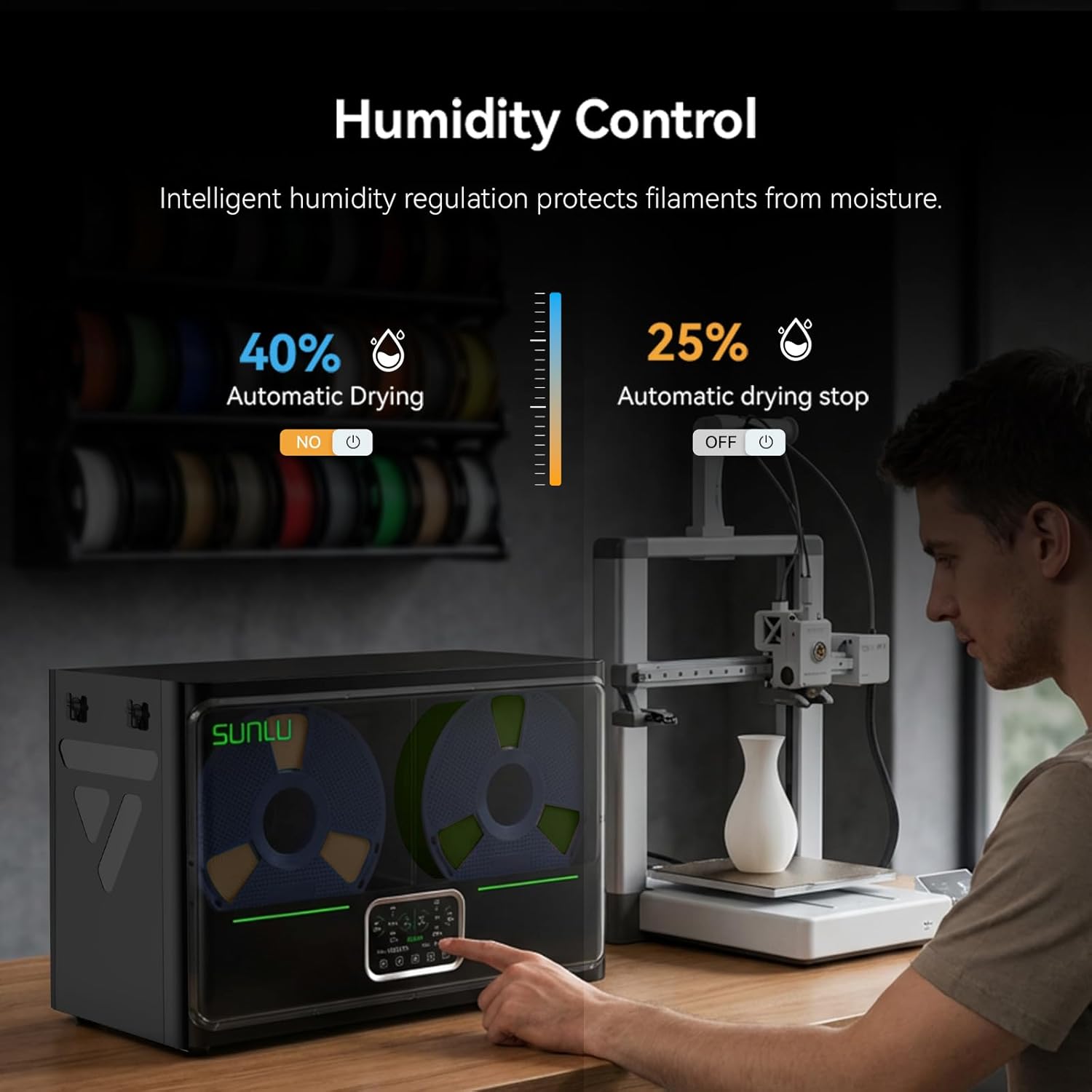 SUNLU S4 Pro 3D Filament Dryer - огляд і ціна Filament 1.75