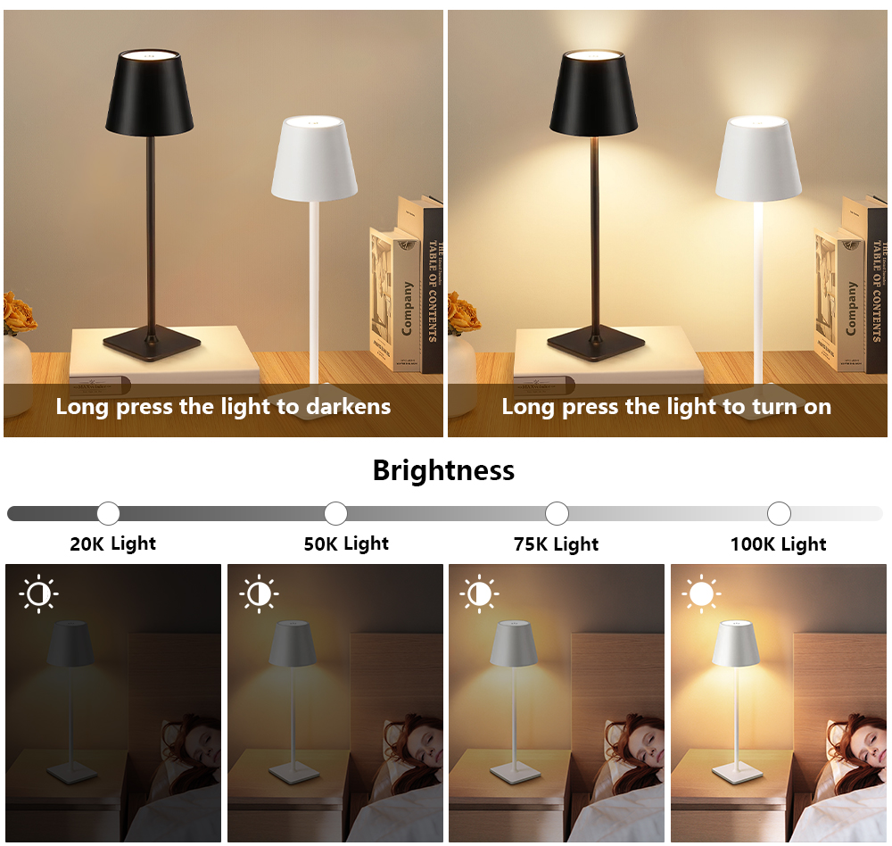LED Rechargeable Desk Light Wi - огляд і ціна Glass Bed