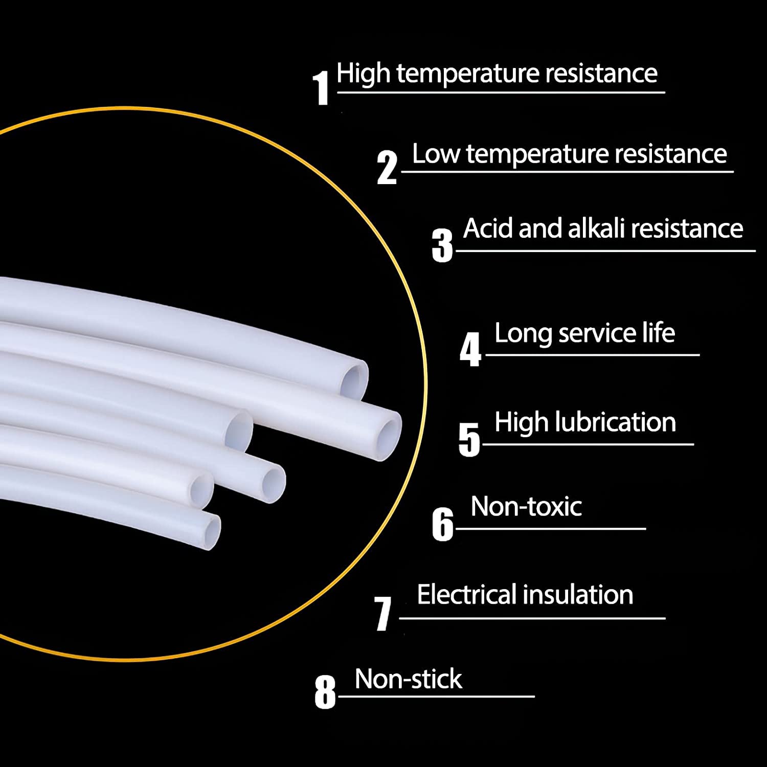 50m PTFE Tube Pipe Teflonto ID - огляд і ціна Filament 1.75